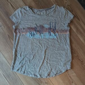 Aeropostale Gray Scenic Graphic Tee